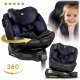 Nukido Aero Line Swivel Child Сar Seat, Black and Navy Blue, 0-36 kg ISOFIX