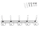 Wall Mounted Coat Rack 40cm with 15 Hooks, Silver