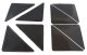 Anti-slip pad set for rugs and runners, 8 pcs, black