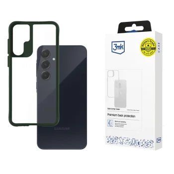 3mk Satin Armor Case+ for Samsung Galaxy A55 5G Green/Transparent