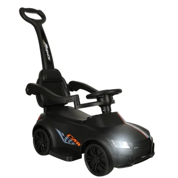Step Car with Push Parent Handle Kids Ride On Toy Vehicle with Sound and Light