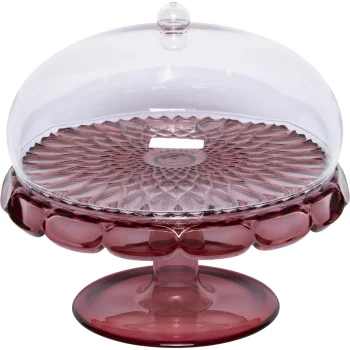 Guzzini VANITY Cake Stand with Base and Dome 30 cm, Mauve