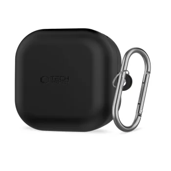 Tech-Protect Silicone Hook Case for Samsung Galaxy Buds 4 / 4 Pro, Black