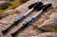 Verk Group Silver Nordic Walking and Trekking Poles with Tips and Bag