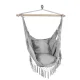 Iso Trade Gardlov Brazilian Hammock Chair with Cushions, Grey
