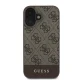 Guess 4G Bottom Stripe Case for iPhone 16 - Brown