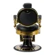 Gabbiano Niccolo Barber Chair, Black with Gold Base