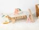 Kids Wooden Ironing Board Playset with Toy Iron and Accessories