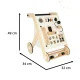Educational Baby Wooden Walker Interactive Pusher with Sorter