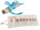 Professional Makeup Brush Set (24 pcs) with Case, Silver