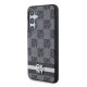 DKNY Samsung Galaxy S24 vāciņš Leather Checkered Mono Pattern, melns