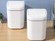 Mini Trash Can with Flip Lid, 2L, White