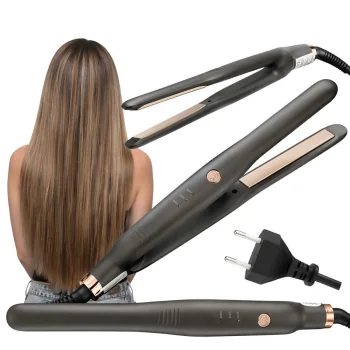 Ceramic Hair Straightener Flat Iron, 3 Temp Modes, 360° Cord, Black