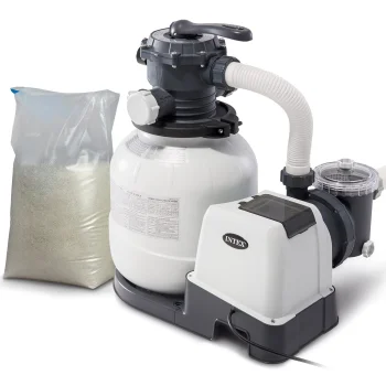 Intex 26646 Sand Filter Pump 7900 l/h + 25 kg Sand