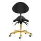 Giovanni 1004 Beauty Salon Stool, Black with Gold Base