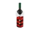 Christmas Plaid Bottle Cover, 16x12 cm
