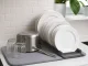 Foldable Dish Drying Mat with Rack Grey 57x40cm