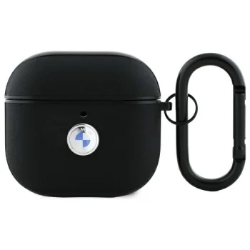 BMW BMA4SSLBK Genuine Leather Case for AirPods 4 Black