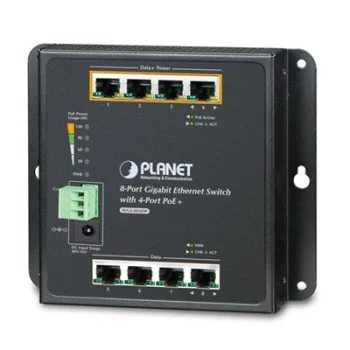 Industrial PoE Switch 4x Gigabit PoE+ 4x Gigabit Uplink, 120W