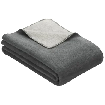Ibena Dublin Doubleface Blanket, 150x200 cm, Anthracite