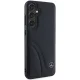 Mercedes Samsung Galaxy S24 Case Leather Curved Stitches, Black
