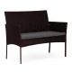 Polyrattan Garden Furniture Set MultiGarden 4-Seater, Dark Brown