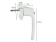 Universal Locking Window Handle with Key for Child Safety, White