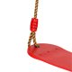 Heavy Duty Flat Garden Swing for Kids with Adjustable Ropes, Red