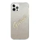Guess iPhone 12 Pro Max Case Glitter Gradient Script, Gold
