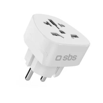 SBS Universal Travel Adapter Schuko / EU, White