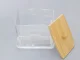 Bathroom Organizer and Cotton Bud Holder with Wooden Lid