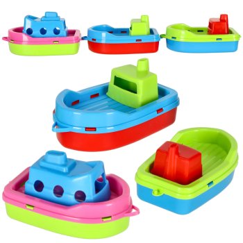 Bathing boats bath floats colorful 3 pcs.