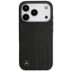 Mercedes iPhone 17 Pro Case Leather Laurel Leaves MagSafe, Black
