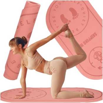 Sound-Absorbing Fitness and Yoga Mat 125x61.5x0.6 cm, Pink