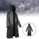 Reusable Raincoat with Hood AG335A, Black