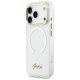Guess IML Script Metal MagSafe Phone Case Cover iPhone 17 Pro - Clear