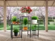 Wooden Flower Stand / Shelf Unit with 6 Shelves, Brown, 96x74x25 cm