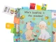 Baby Soft to Touch Sensory Rustling Squeaky Book Booklet Brochure \"Sheep\", Multicoloured