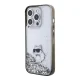 Karl Lagerfeld iPhone 15 Pro Max Case Liquid Glitter Choupette, Transparent