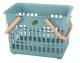 Plastic Shopping Basket with Folding Handles, 29x19x20.5 cm, Assorted Colors