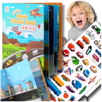 Bakalu Drogi i Pojazdy Educational Sticker Book for Children