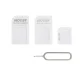 Noosa SIM Card Adapter Set with Eject Tool Pin, White