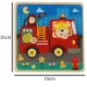 Wooden Puzzle for Kids Fire Truck, 15x15 cm