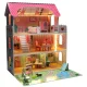 Lulilo Gardeno Wooden Dollhouse with Furniture and LED Lights, 70cm, Pink