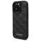 Karl Lagerfeld iPhone 16 Pro Max Case Leather Monogram Metal Logo MagSafe, Black