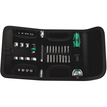 Wera Kraftform Kompakt Zyklop Speed Ratchet and Bit Set, 1/4", 26 Pieces