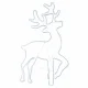 LED Neon Reindeer Light Decoration IP44, 55x92cm, Warm White