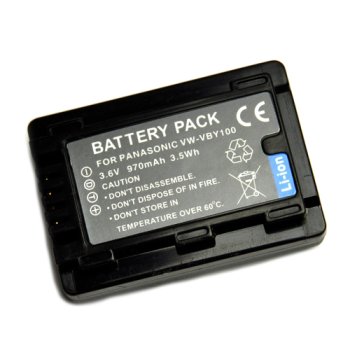 Panasonic VW-VBY100 Replacement Camera Battery 970mAh