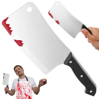 Bloody Plastic Cleaver for Halloween Costume