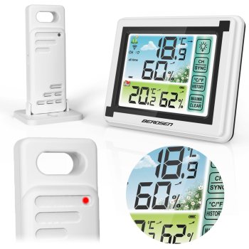Berdsen BD-900 White Weather Station with Display - Smart Home Monitor
